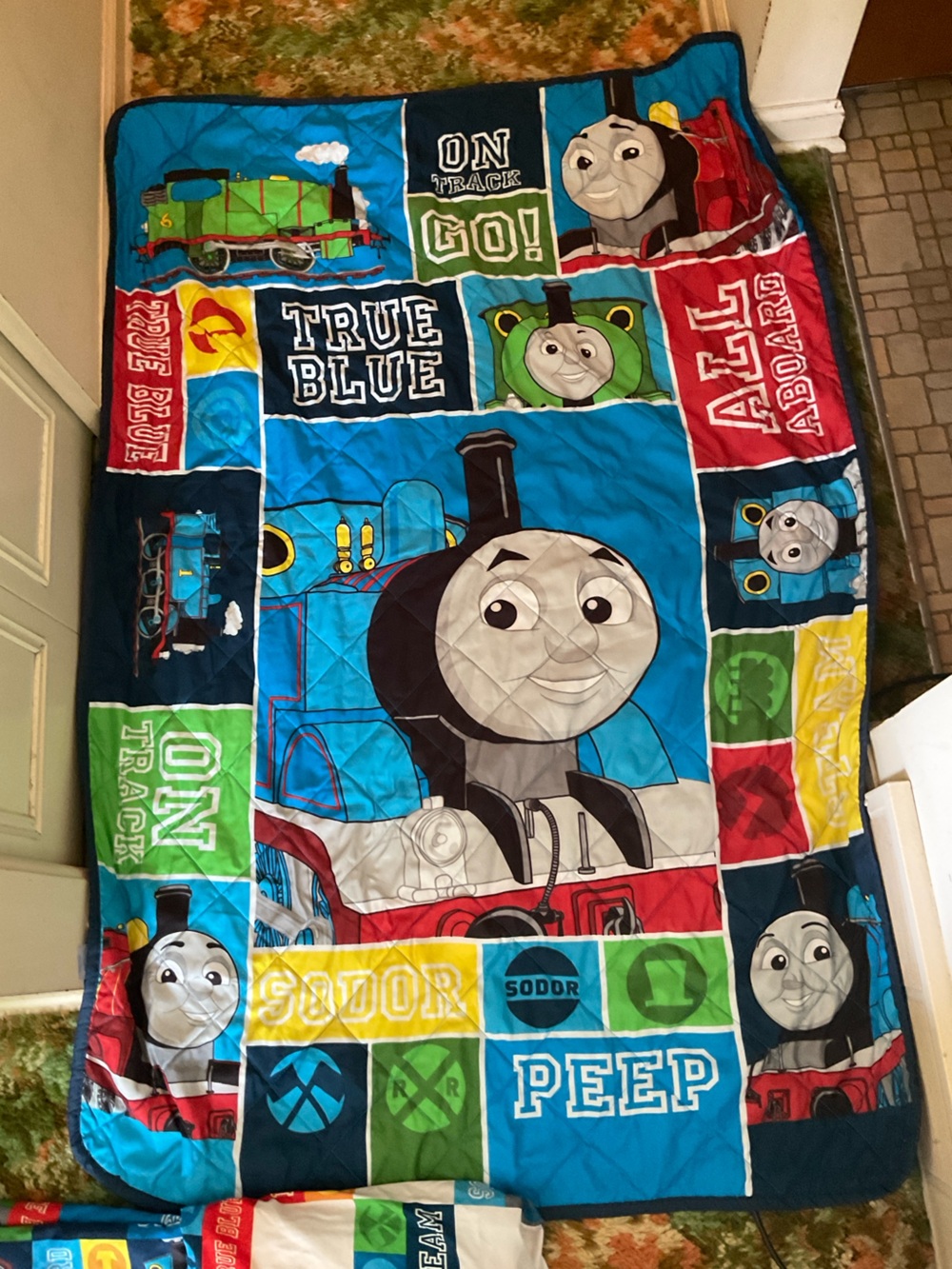 Thomas & Friends Kids Bedding Set - Bright Blue Red Green
